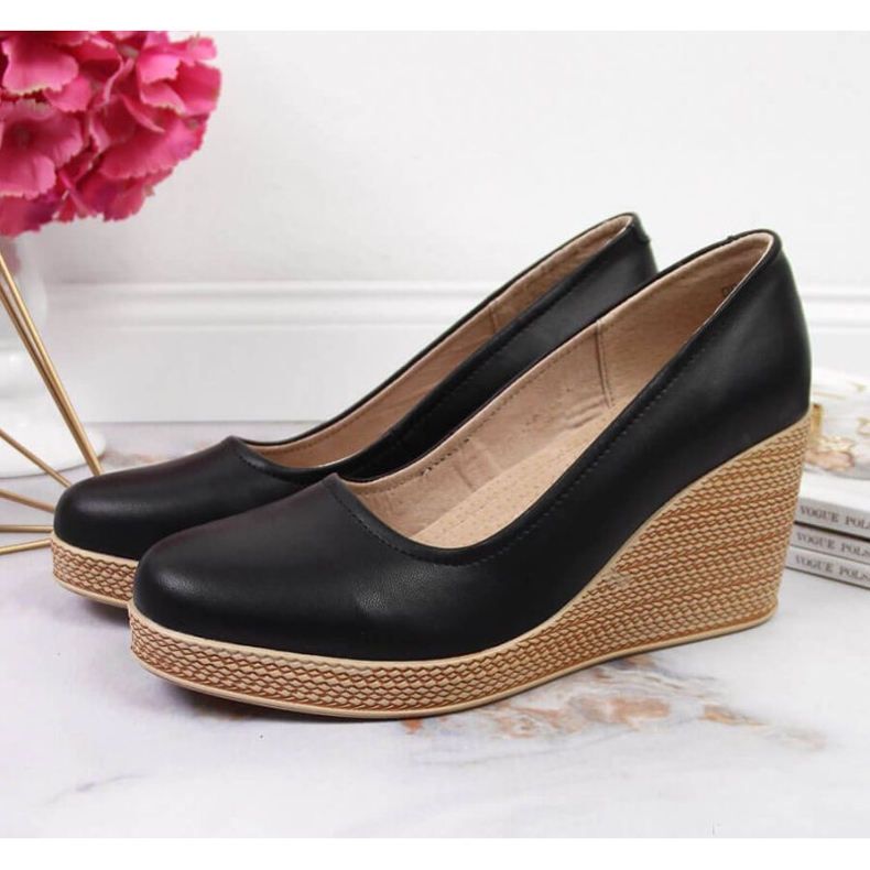 Décolleté in pelle sulla zeppa Filippo W PAW339A nero 2