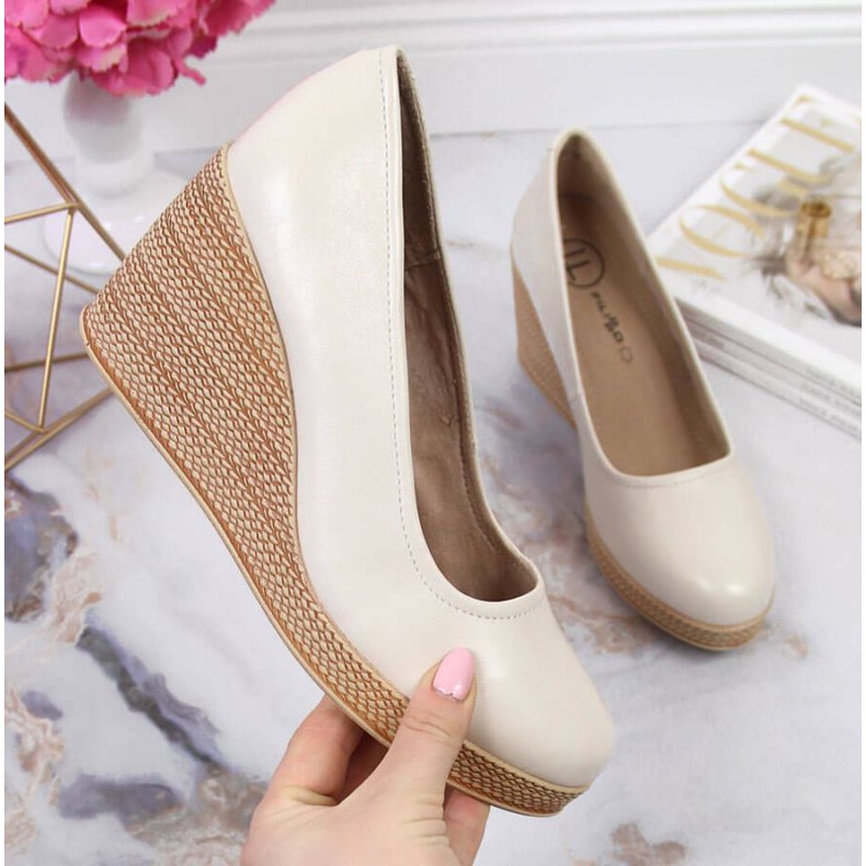 Décolleté con zeppa Filippo W PAW339C beige 1