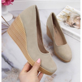 Décolleté in pelle sulla zeppa Filippo W PAW339D beige 1