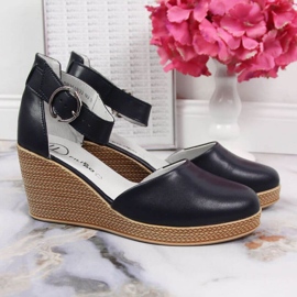 Sandali con zeppa Filippo W PAW340B blu navy 2