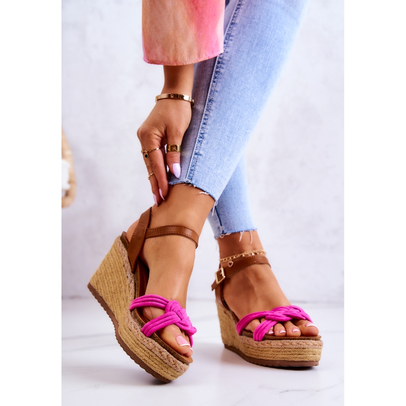 FB2 Sandali con zeppa alla moda Fucsia Roseville rosa 2