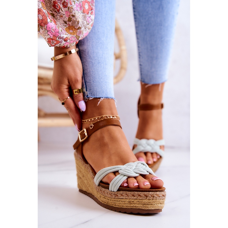 Sandali con zeppa alla moda Roseville verde brillante 2