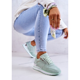 FB2 Scarpe sportive in pelle scamosciata su una piattaforma Riverside verde chiaro 1
