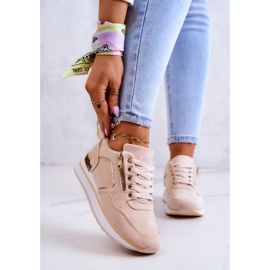 FB2 Scarpe Sportive In Pelle Scamosciata Sulla Piattaforma Beige Chiaro Riverside 1