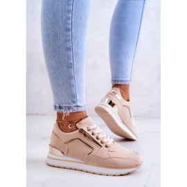 FB2 Scarpe Sportive In Pelle Scamosciata Sulla Piattaforma Beige Chiaro Riverside 2