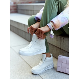FG2 Scarpe Sportive Alte Da Donna Bianche Megithoe bianco 1