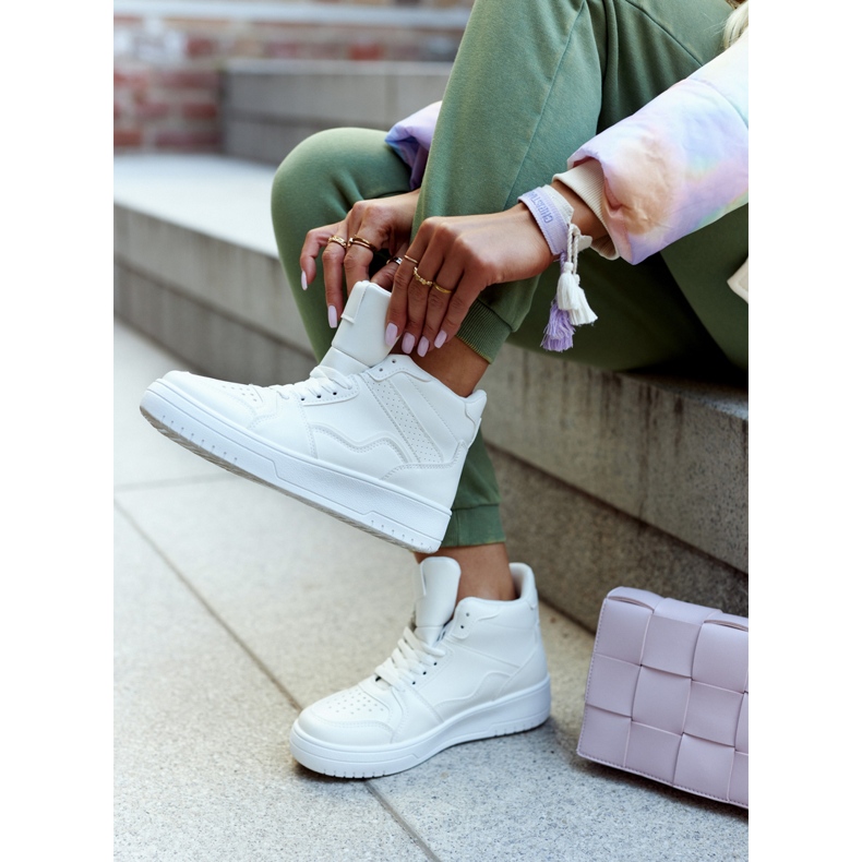 FG2 Scarpe Sportive Alte Da Donna Bianche Megithoe bianca 2