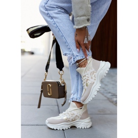 Sneakers Scarpe sportive Beige-Oro Phinell 1