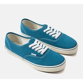 Sneakers turchesi da uomo in lino blu verde 1
