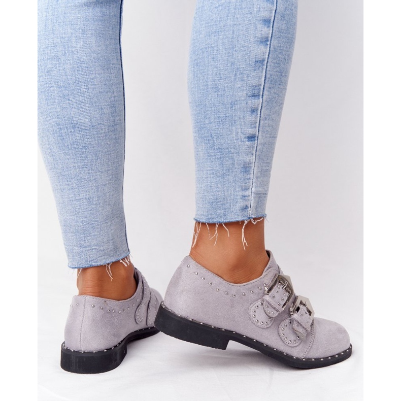 Francesina Da Donna Con Fibbie Lu Boo Grigio 1