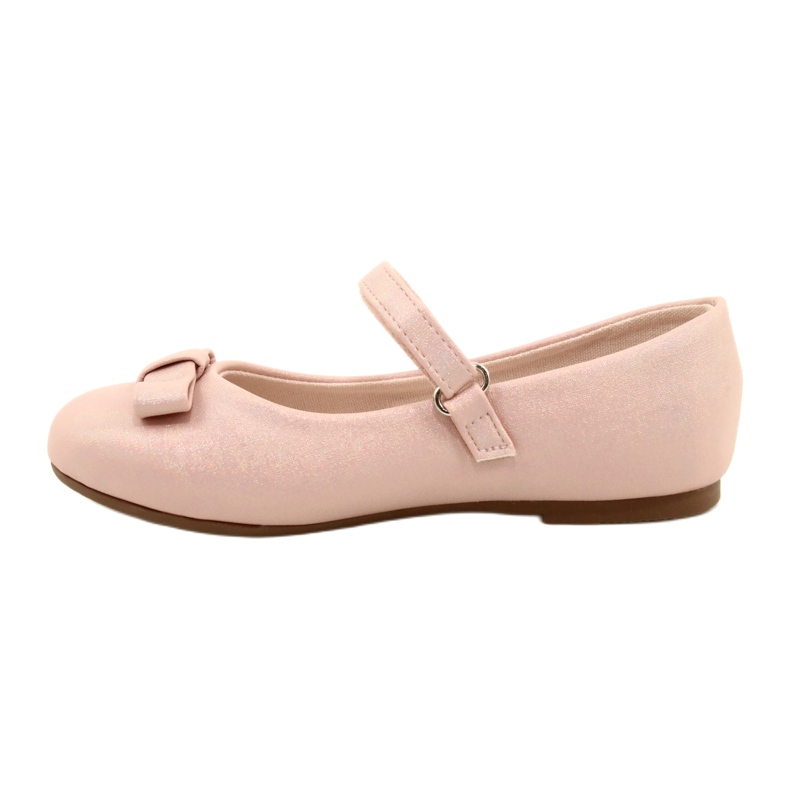 Ballerine Con Un Fiocco Sul Velcro Rosa 1
