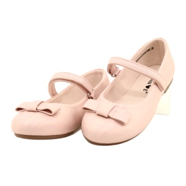 Ballerine Con Un Fiocco Sul Velcro Rosa 2