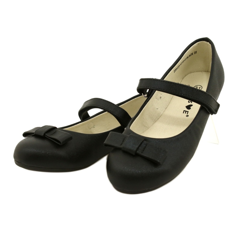 EVE Ballerine nere con fiocco in velcro MISSE nero 2