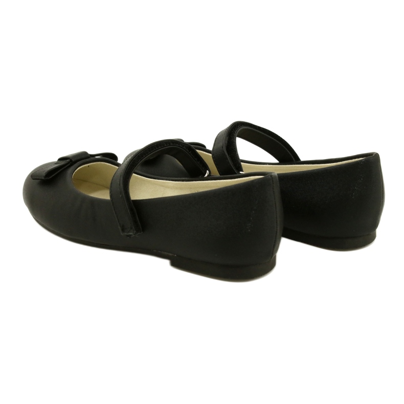 EVE Ballerine nere con fiocco in velcro MISSE nero 5