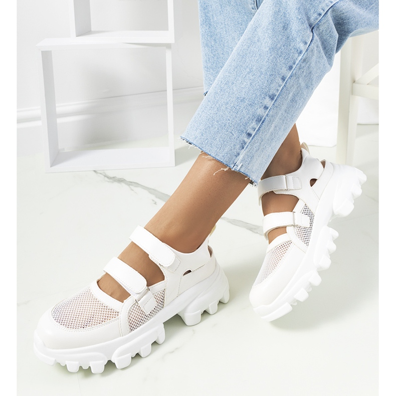 Sneakers bianche con suola da trattore di Djurs bianco 1