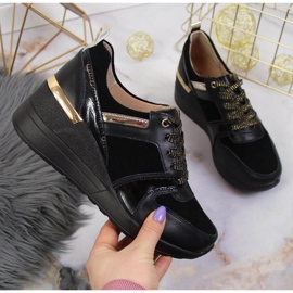 Sneakers con zeppa S. Barski W OLI160 nero 1