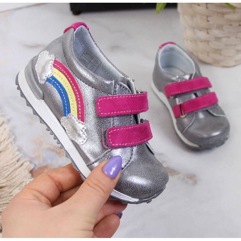 Scarpe con velcro Kornecki Jr KOR6775A argento 1