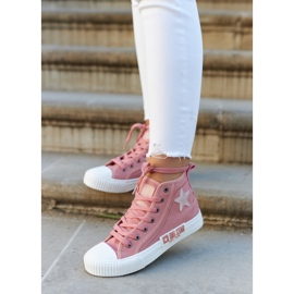 Sneakers alte classiche Big Star JJ274382 Rosa 2