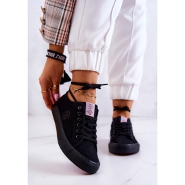 Sneakers da donna in materiale Cross Jeans JJ2R4049C Nero 1