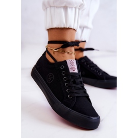 Sneakers da donna in materiale Cross Jeans JJ2R4049C Nero 2