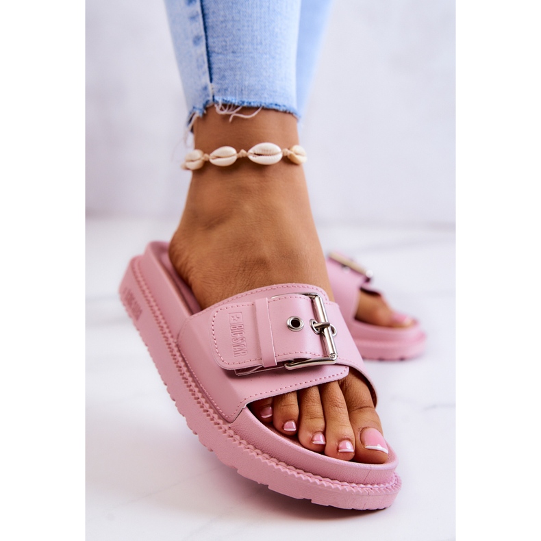 Ciabatte Classiche Con Fibbia Big Star JJ274A308 Rosa 2