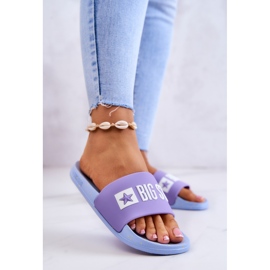 Pantofole da donna Big Star JJ274A525 Viola-Blu 2