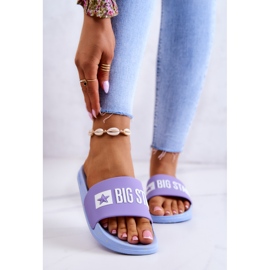 Pantofole da donna Big Star JJ274A525 Viola-Blu 1