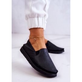 Scarpe senza lacci da donna in pelle Maciejka 03512-01 nere nero 2