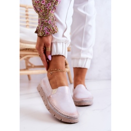 Scarpe senza lacci da donna in pelle Maciejka 03512-28 Rosa chiaro 1