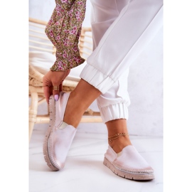 Scarpe senza lacci da donna in pelle Maciejka 03512-28 Rosa chiaro 2