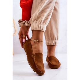 Mocassini da donna in camoscio Big Star JJ274660 Camel marrone 2