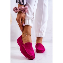 Mocassini da donna in camoscio Big Star JJ274656 Fucsia rosa 1
