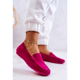 Mocassini da donna in camoscio Big Star JJ274656 Fucsia rosa 2