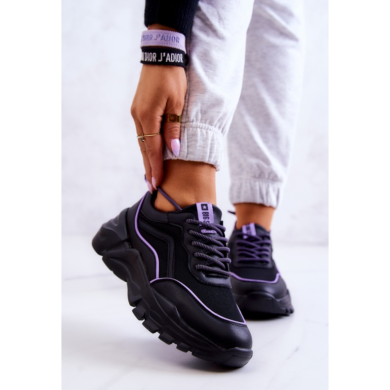Memory Foam Big Star JJ274786 scarpe sportive nere nero viola 1