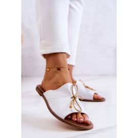 Ciabatte da donna in pelle Nicole 2659/003 Bianche bianco 2