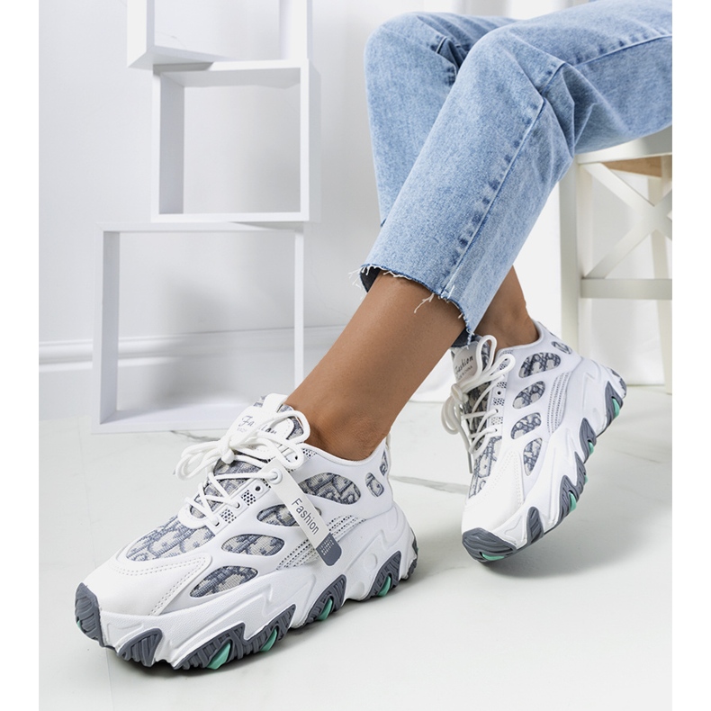 Sneakers bianche da donna di Melsen bianco multicolore 1
