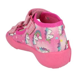 Ciabatte per bambini Befado con inserto in pelle 342P043 rosa 1