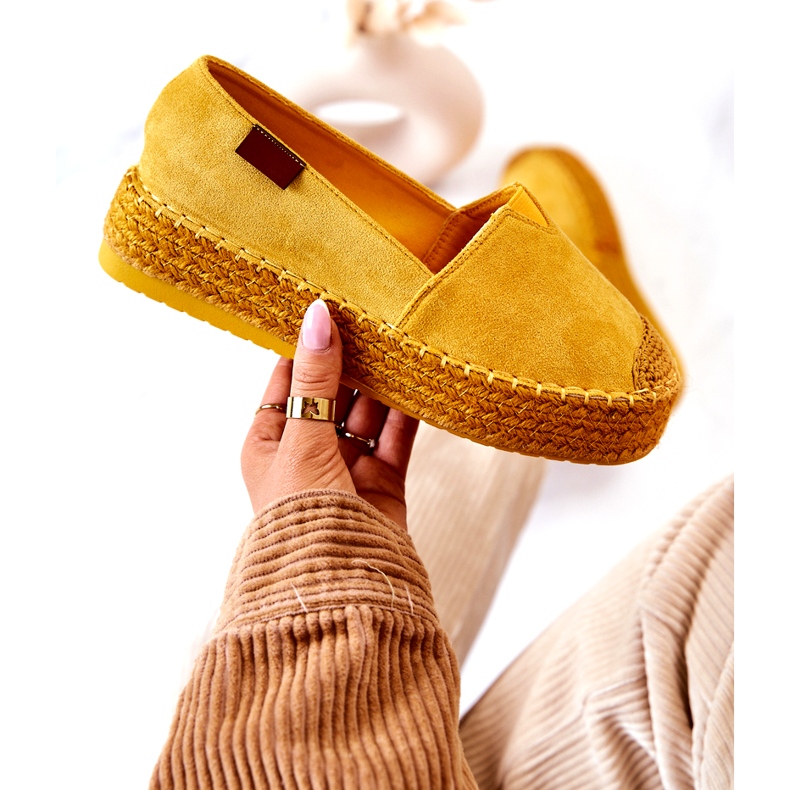 Inna Espadrillas slip-on in camoscio giallo Lesley 1