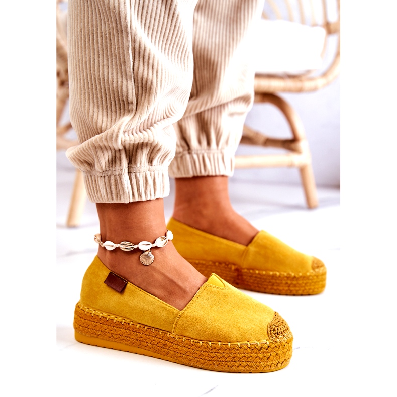 Inna Espadrillas slip-on in camoscio giallo Lesley 3