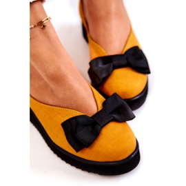 Ballerine in camoscio sulla piattaforma Maciejka 05062-07 Giallo 3