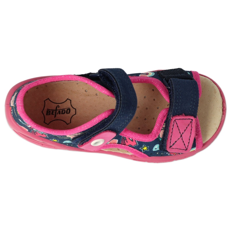 Befado scarpe per bambini pu 065P172 blu navy rosa 1