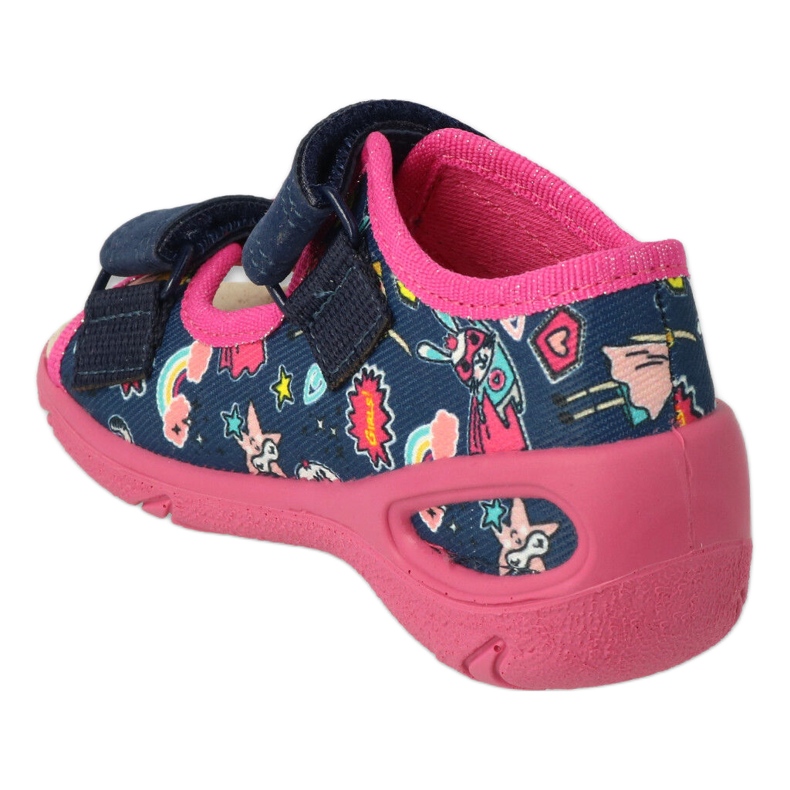 Befado scarpe per bambini pu 065P172 blu navy rosa 3