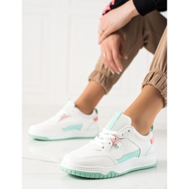 TRENDI Scarpe sportive di menta bianco verde 2