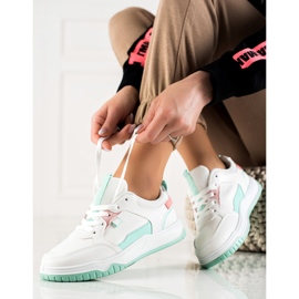 TRENDI Scarpe sportive di menta bianca verde 1