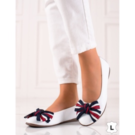 Filippo Ballerina In Pelle Con Un Fiocco bianca 1
