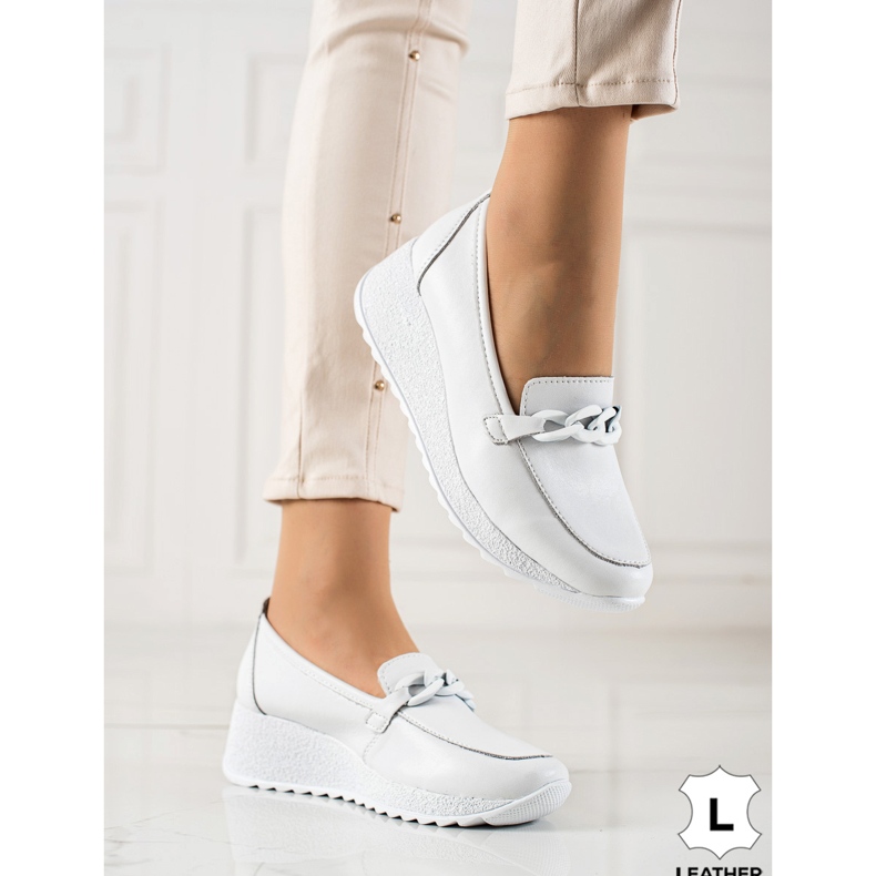 Filippo Scarpe brogue in pelle sulla piattaforma bianca 1