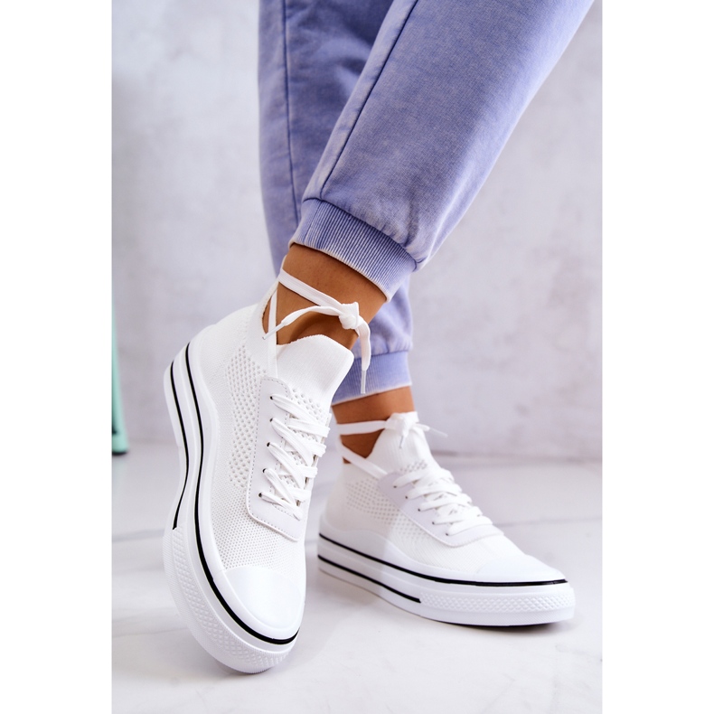 S.Barski Sneakers da donna bianche Soren bianca 2