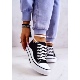 S.Barski Sneakers da donna nere con allacciatura Menifee nero 1