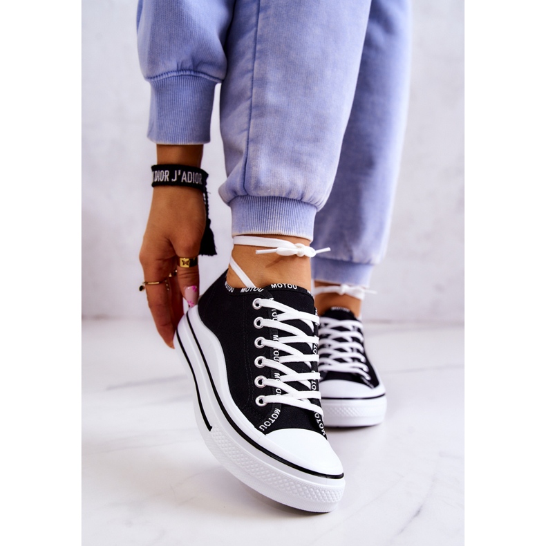 S.Barski Sneakers da donna nere con allacciatura Menifee nero 1