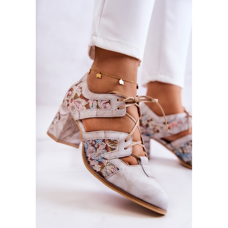 Stivali in pelle da donna Maciejka 05328-04 Beige 2